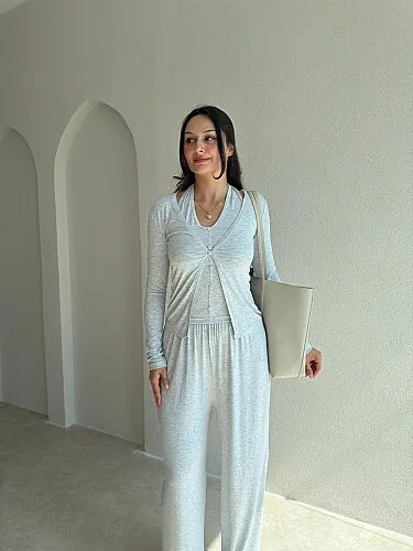 CRUSH Takım 4327 - Gri - Mooi Butik
