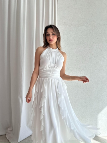 DALİA Maxi Elbise 8561 - Beyaz - 1