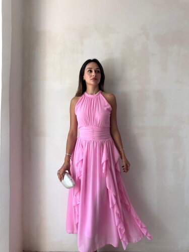 DALİA Maxi Elbise 8561 - Pembe - 1