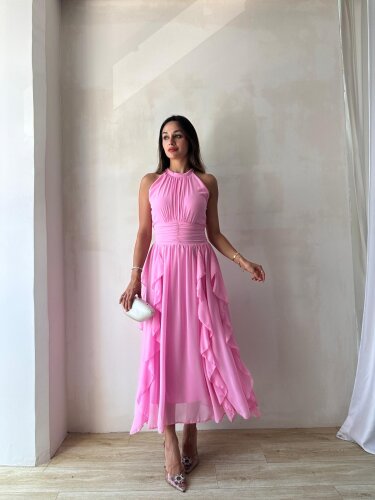 DALİA Maxi Elbise 8561 - Pembe - 3