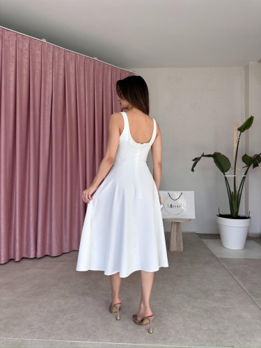 DANDELİON Midi Elbise 5320 - Beyaz - 3