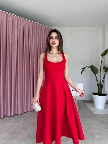 DANDELİON Midi Elbise 5320 - Kırmızı - 1