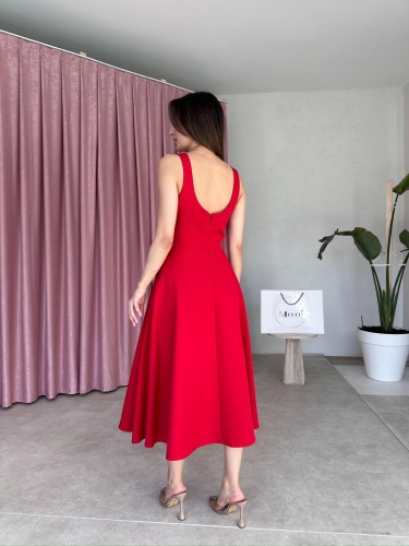 DANDELİON Midi Elbise 5320 - Kırmızı - 3