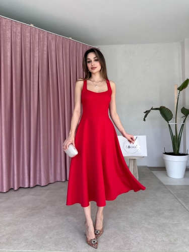 DANDELİON Midi Elbise 5320 - Kırmızı - 2