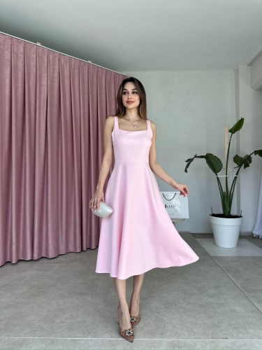 DANDELİON Midi Elbise 5320 - Pembe - 2