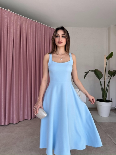 DANDELİON Midi Elbise 5320 - Bebe Mavisi 