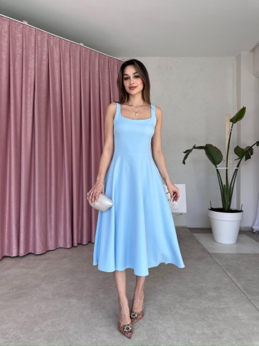 DANDELİON Midi Elbise 5320 - Bebe Mavisi - 2