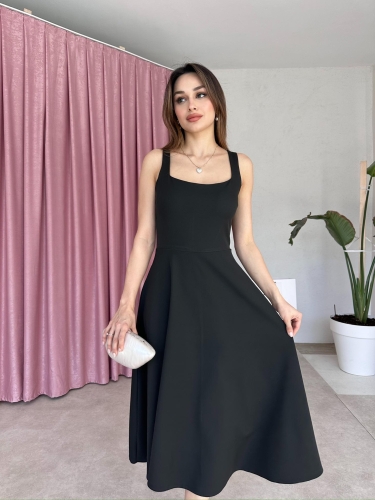 DANDELİON Midi Elbise 5320 - Siyah - 1