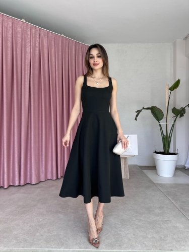 DANDELİON Midi Elbise 5320 - Siyah - 2