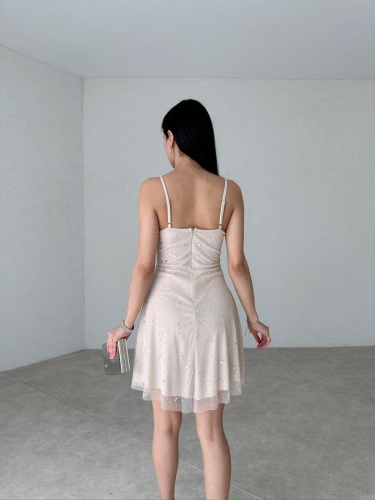 DAWN Mini Elbise 2070 - Krem - 3