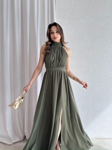 DİDEROT Maxi Elbise 9045 - Haki 