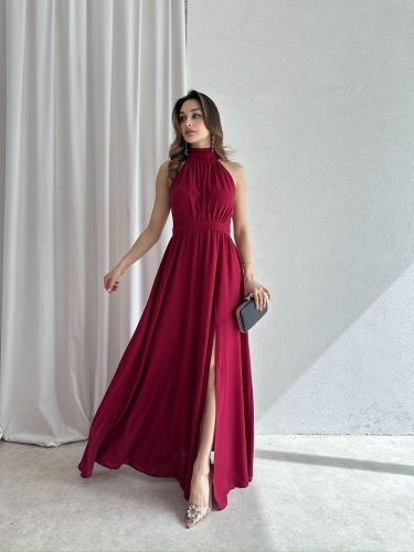 DİDEROT Maxi Elbise 9045 - Bordo - 1