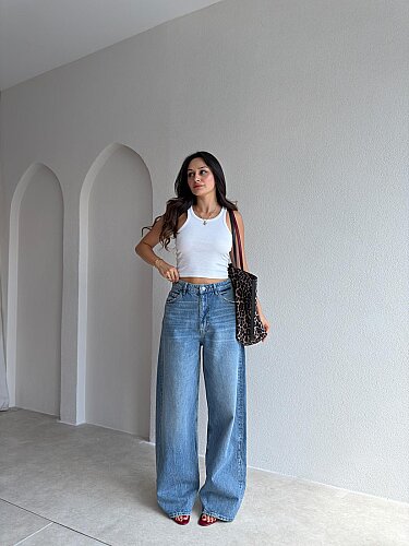 DİON Wide Leg Jean 4098 - Mavi - 1