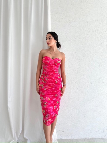 Drapeli Midi HOLİNESS Elbise 4924 · 3