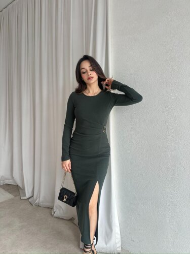 EDWARD Midi Elbise 9305 - Yeşil