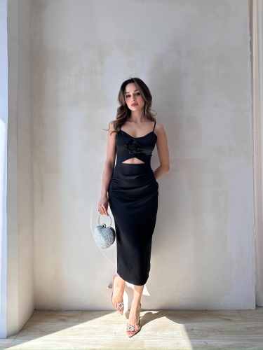 EİFFEL Midi Elbise 4099 - Siyah · 2