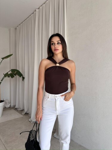 ENJOY Bluz 8139 - Acı Kahve - 1