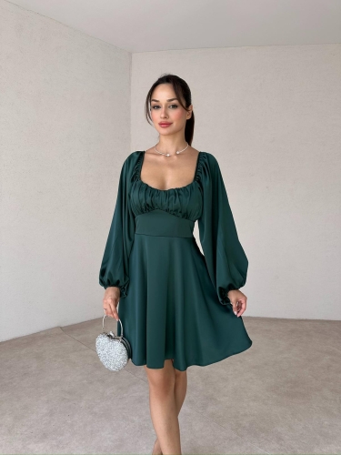 EXPEA Mini Elbise 7647 - Yeşil