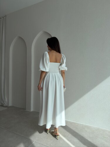 FABİAN Midi Elbise 4459 - Beyaz - 3
