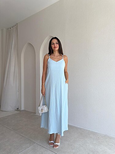 FAYRE Midi Elbise 3758 - Bebe Mavisi - 1