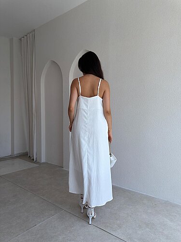 FAYRE Midi Elbise 3758 - Beyaz - 3