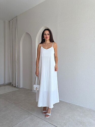 FAYRE Midi Elbise 3758 - Beyaz 