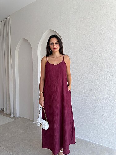 FAYRE Midi Elbise 3758 - Bordo - 2