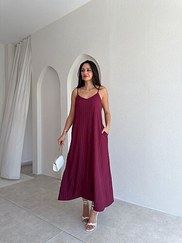FAYRE Midi Elbise 3758 - Bordo - 1