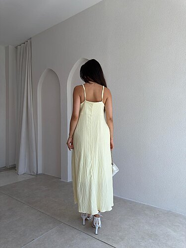 FAYRE Midi Elbise 3758 - Sarı - 3