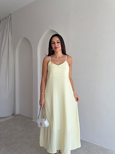 FAYRE Midi Elbise 3758 - Sarı - 2