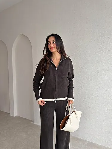  FELİZ Triko Takım 4372 - Acı Kahve - 2