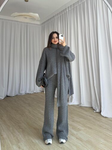 FEMME Takım 8443 - Gri - 3