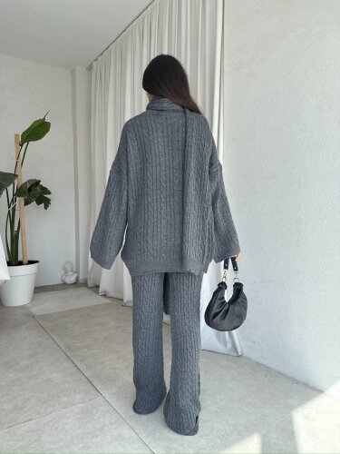 FEMME Takım 8443 - Gri - 5