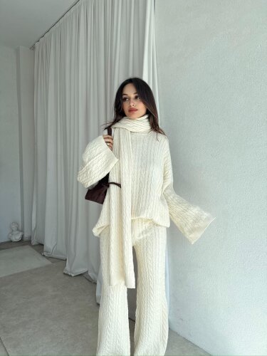 FEMME Takım 8443 - Krem 