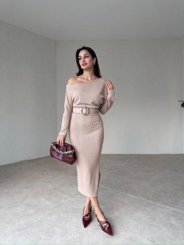 FORİSA Midi Elbise 5898 - Krem - 3