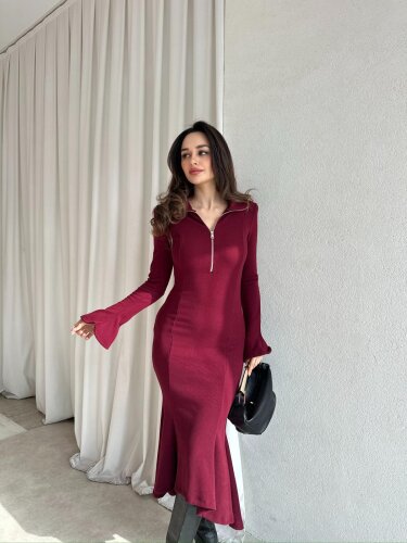 FOWLER Elbise 1422 - Bordo 