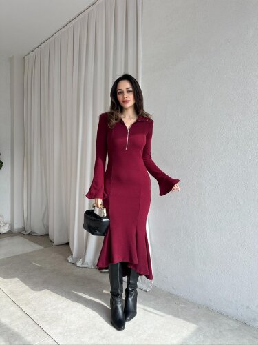 FOWLER Elbise 1422 - Bordo - 4