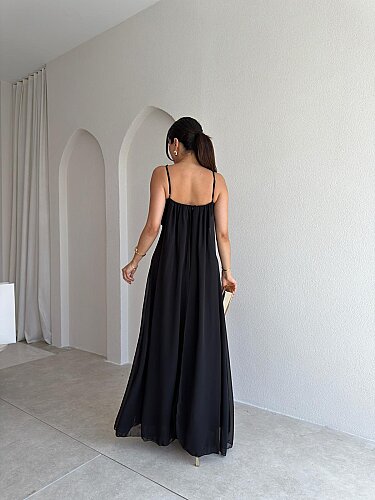 FRANZ Maxi Elbise 9811 - Siyah - 3