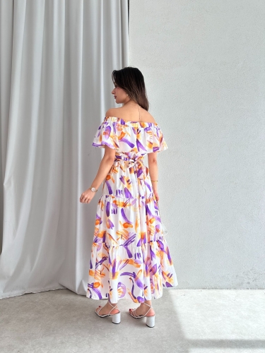 FRENSEL Maxi Elbise 5050 - Turuncu · 3