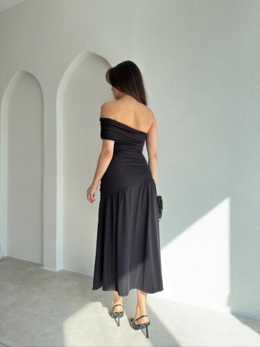 GALLER Midi Elbise 9000 - Siyah - 3