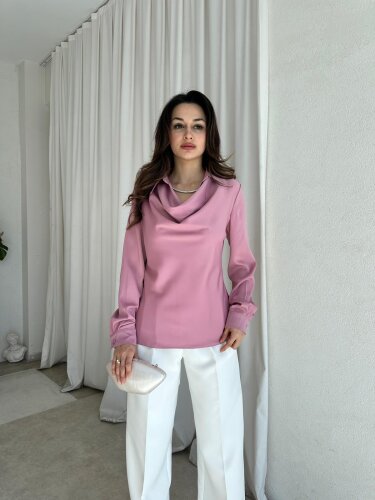 GİNGER Bluz 0685 - Pudra - 1