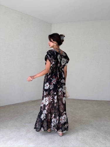 GLOSS Maxi Elbise 3787 - Siyah - 3