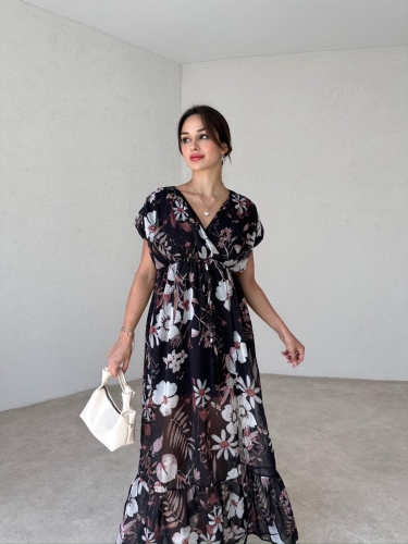 GLOSS Maxi Elbise 3787 - Siyah - 2