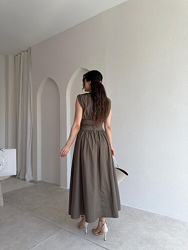 GOAT Midi Elbise 5512 - Haki - 3