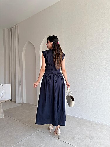 GOAT Midi Elbise 5512 - Lacivert - 3
