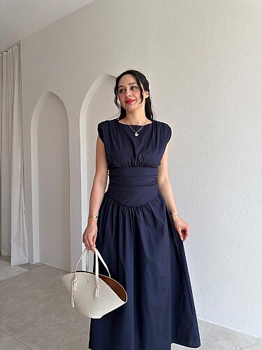 GOAT Midi Elbise 5512 - Lacivert - 2