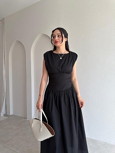 GOAT Midi Elbise 5512 - Siyah - 2
