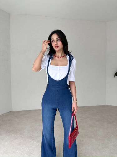 Gömlekli MOENA Denim Tulum 3765