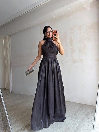 GRADYAN Maxi Elbise 6539 - Acı Kahve - 3