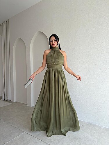 GRADYAN Maxi Elbise 6539 - Haki 